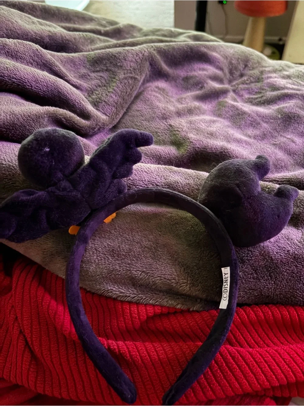 Disney/Forever 21 Black Plush Maleficent and Diablo headband